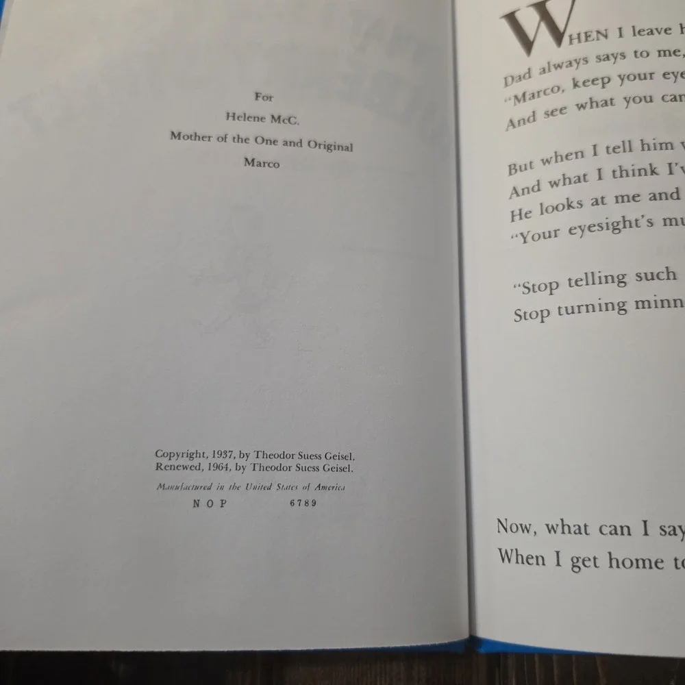 And To Think That‎ I Saw It On Mulberry Street Book